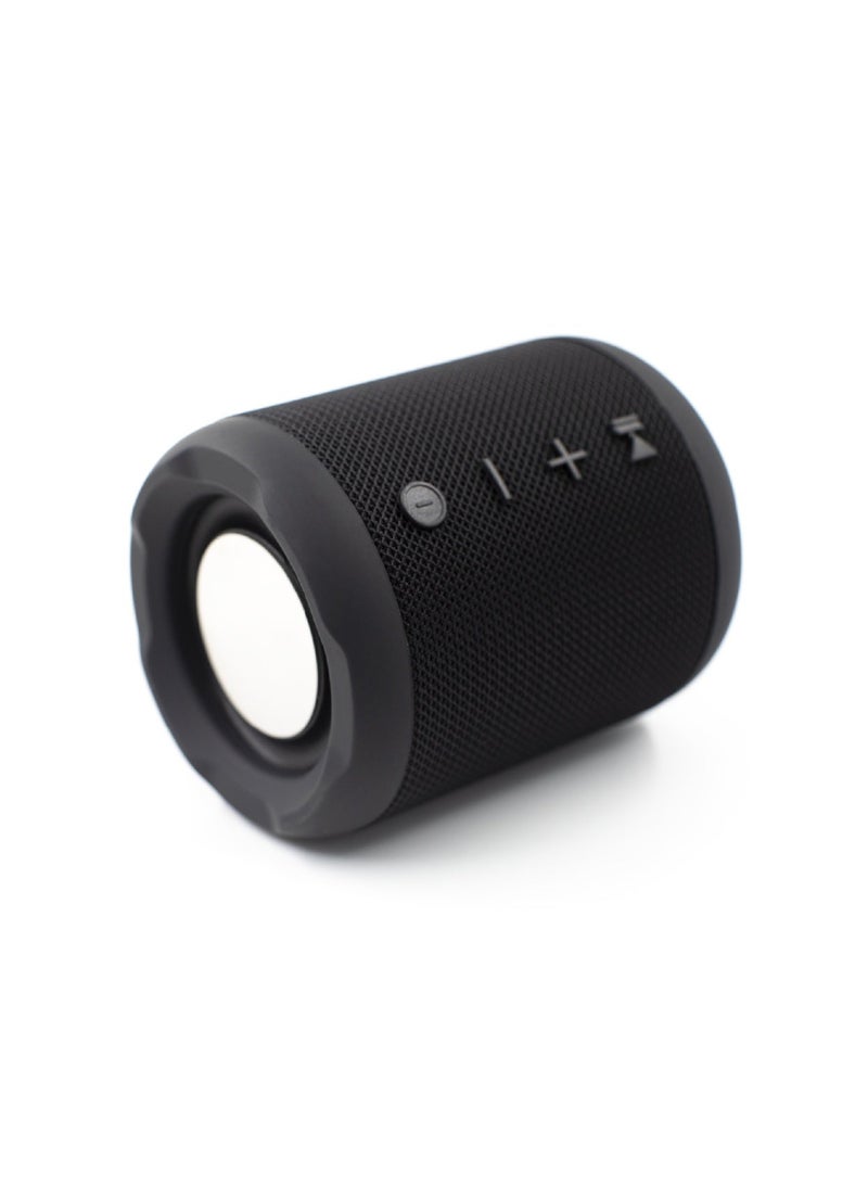 جوس مكبر الصوت المحمول JUICE Boom 360 بتقنية البلوتوث بقدرة 5 واط، متوافق مع الهواتف الذكية والأجهزة اللوحية وأجهزة MP3، مقاوم للرذاذ بمعيار IPX4، مع نطاق بلوتوث يصل إلى 10 أمتار، باللون الأسود. - Image 2